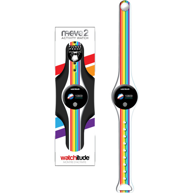 Move 2 Kids Activity Watch, Rainbow Stripes - Watches - 3