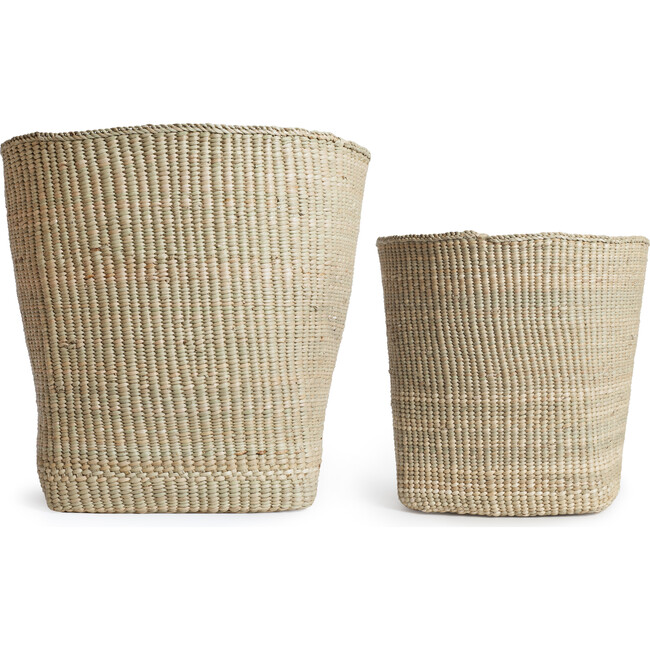 Woven Grass Tall Basket, Natural - Storage - 3