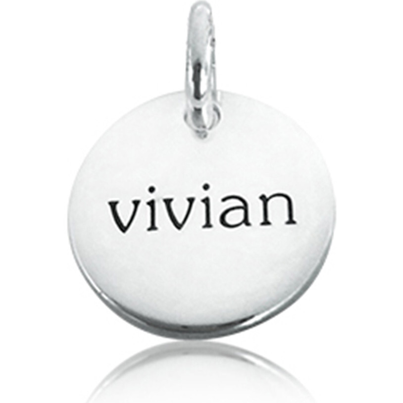 Engravable Sterling Silver Circle - Pendants - 1