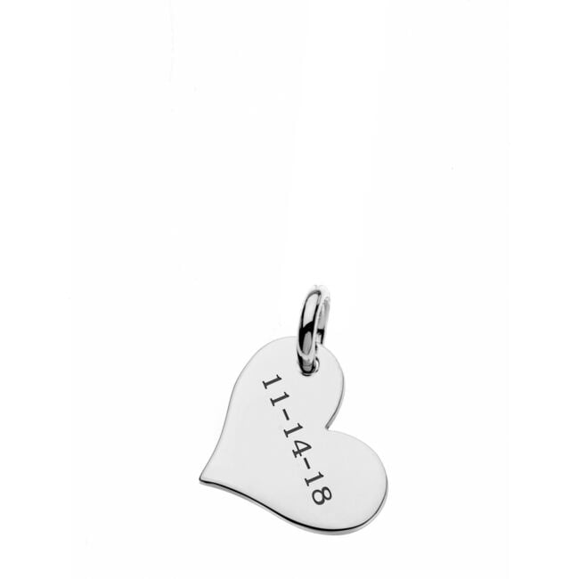 Engravable Sterling Silver Heart - Pendants - 2