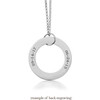 Engravable Sterling Silver Circle Pendant Necklace, 2 Names - Pendants - 3 - thumbnail