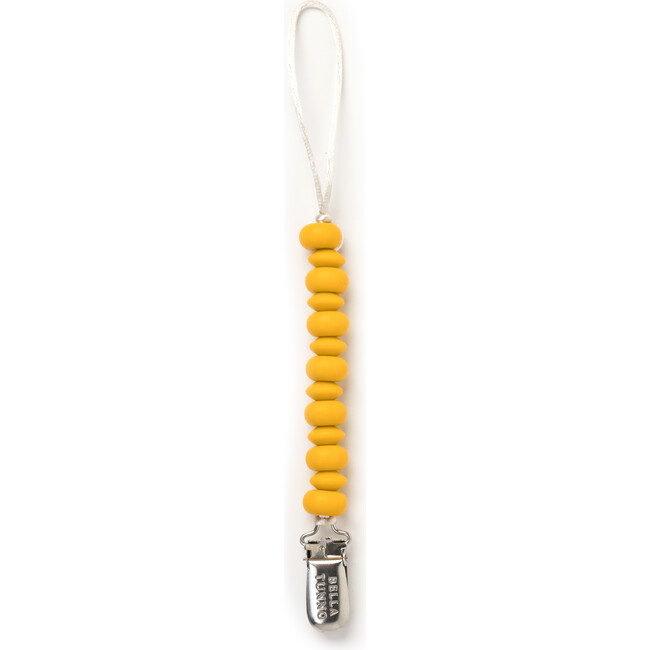 Mustard Pacifier Clip, Yellow - Other Accessories - 1