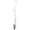 Speckled Pacifier Clip, White - Other Accessories - 1 - thumbnail