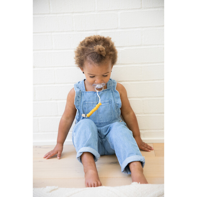 Mustard Pacifier Clip, Yellow - Other Accessories - 3