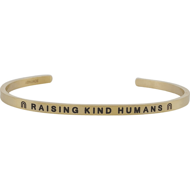 Women's "Raising Kind Humans" Bracelet, Gold