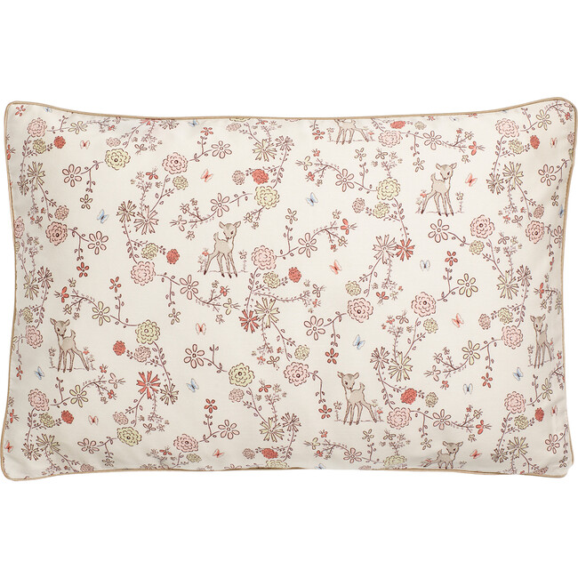 Into The Woodlands Toddler Pillow, Ivory/Rose Multi
