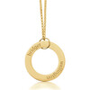 Engravable Gold Circle Pendant Necklace, 2 Names - Pendants - 1 - thumbnail