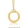 Engravable Gold Circle Pendant Necklace, 2 Names - Pendants - 3