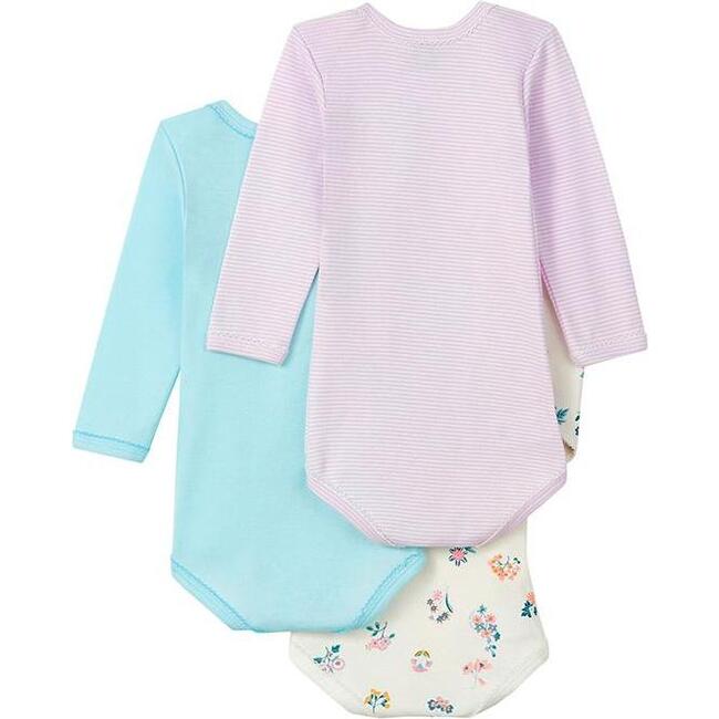 Set Of Three Bodysuits, Pastel - Rompers - 2