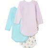 Set Of Three Bodysuits, Pastel - Rompers - 2