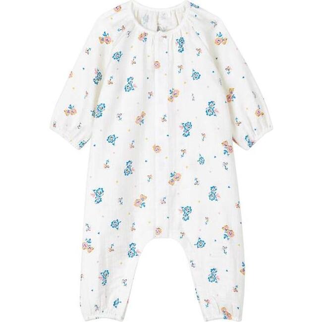 Laetitia Jumpsuit Floral Print, Cream - Jumpsuits - 1