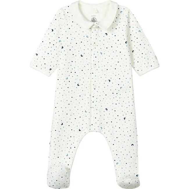 Ladico Pajamas With Feet, Blue Night Sky Print - Pajamas - 1