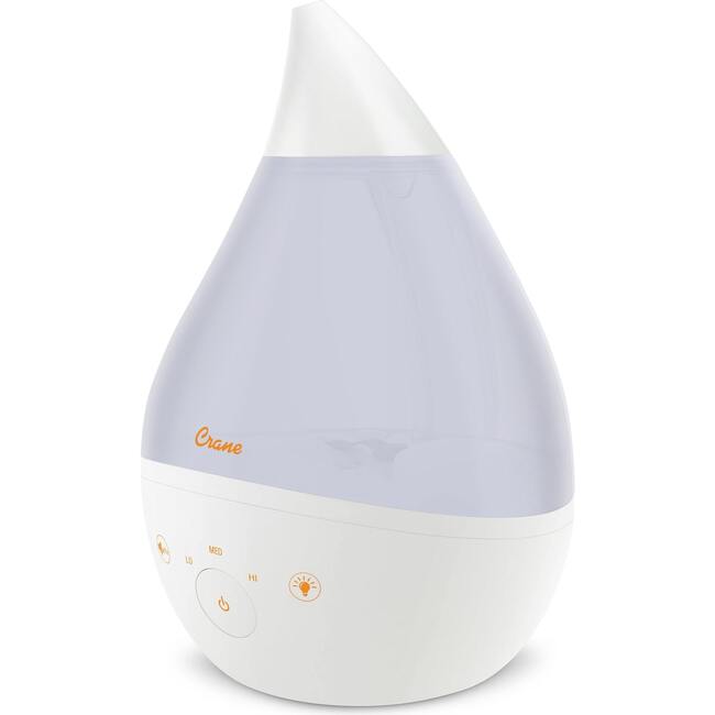 4 in 1 Top Fill 1 Gallon Cool Mist Humidifier Sound Machine, Clear & White