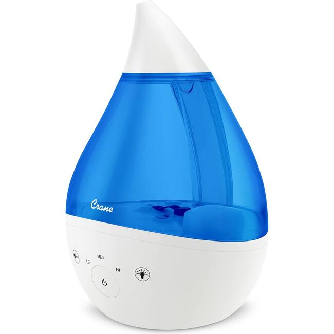 4 in 1 Top Fill 1 Gallon Cool Mist Humidifier Sound Machine, Blue & White