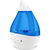 4 in 1 Top Fill 1 Gallon Cool Mist Humidifier Sound Machine, Blue & White - Humidifiers - 1 - thumbnail