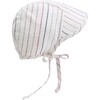 *Exclusive* Brimmed Sunset Stripe + Rust Linen Bonnet Set - Hats - 3