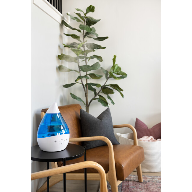 4 in 1 Top Fill 1 Gallon Cool Mist Humidifier Sound Machine, Blue & White - Humidifiers - 3