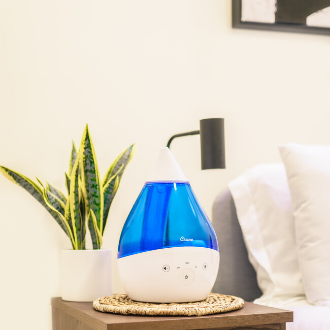 4 in 1 Top Fill 1 Gallon Cool Mist Humidifier Sound Machine, Blue & White - Humidifiers - 7