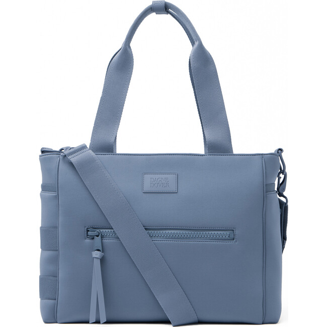 Buy the Dagne Dover Wade Neoprene Diaper Bag Tote Navy Blue Color