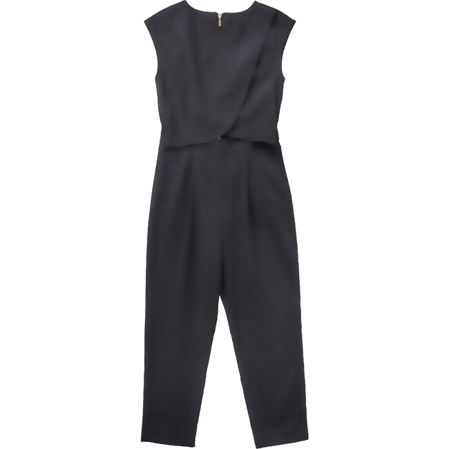 Women's Crossover Nursing Jumpsuit, Black - Rompers - 1