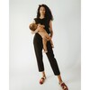Women's Crossover Nursing Jumpsuit, Black - Rompers - 3