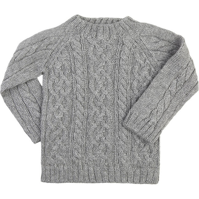 Cable Knit Sweater, Gray