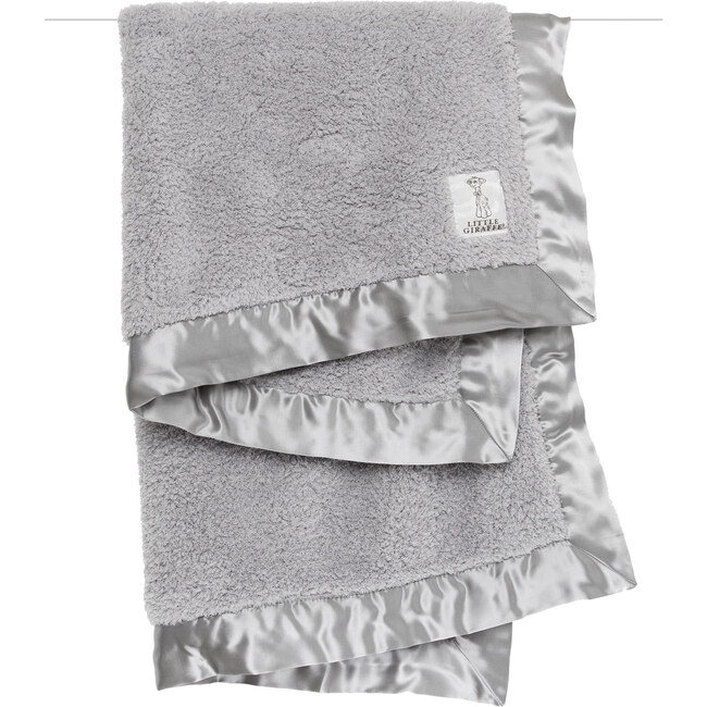 Chenille Baby Blanket, Silver - Blankets - 1