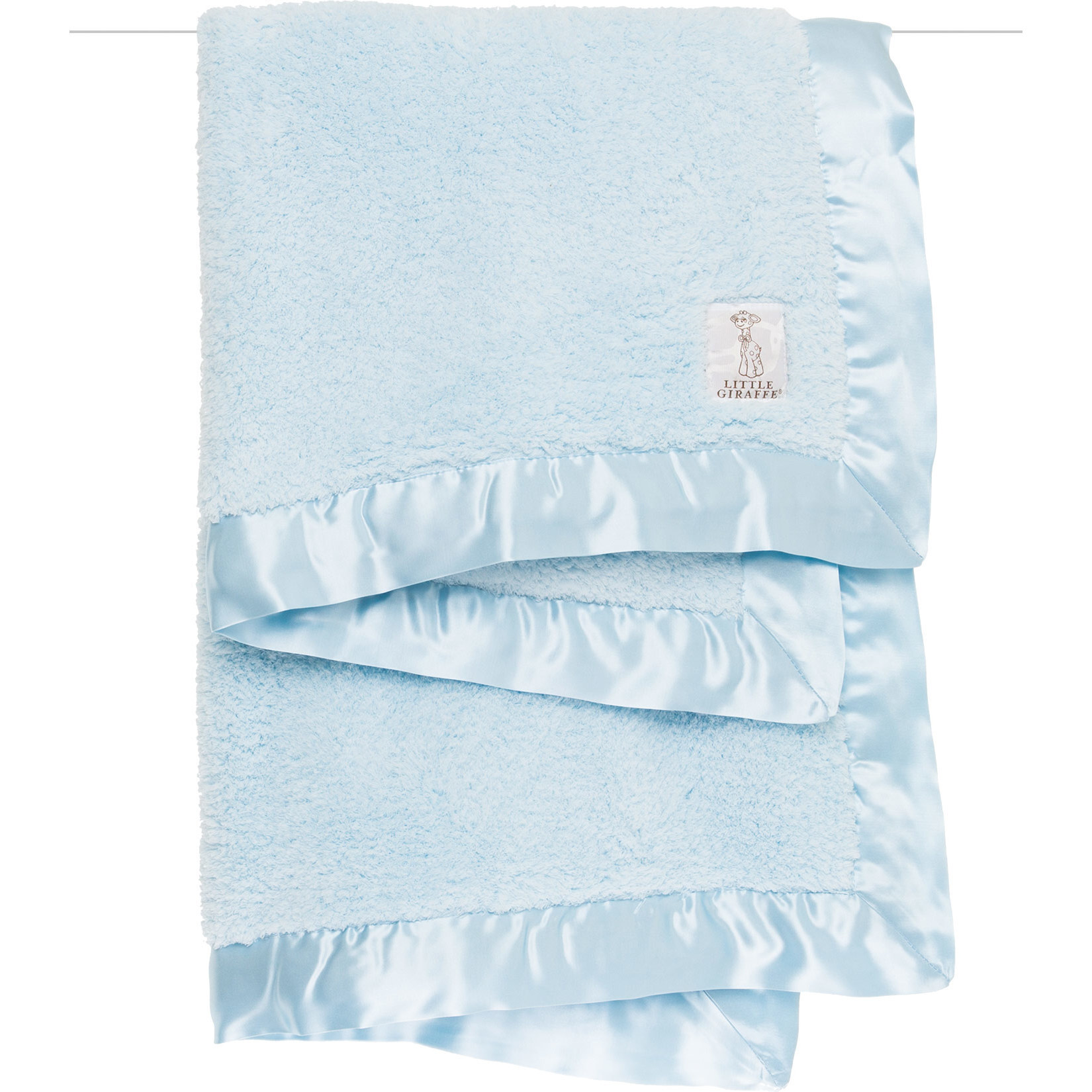 Chenille Baby Blanket, Blue - Blankets - 1