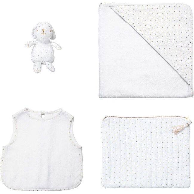 Bunny Apron Bib & Hooded Towel Gift Set