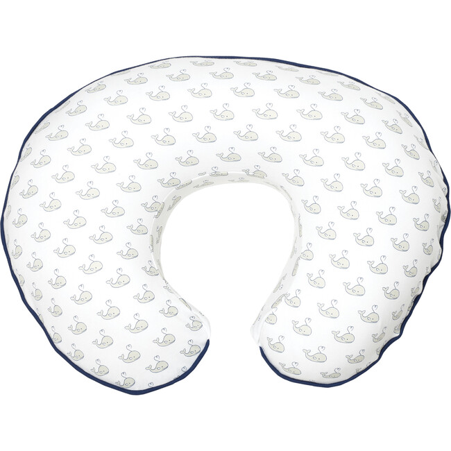 Boppy Organic Fabric Slipcover, Grey Little Whales - Nursing Pillows - 3