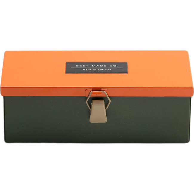 The 9" Multicolored Strongbox, Orange - Keepsakes & Mementos - 1