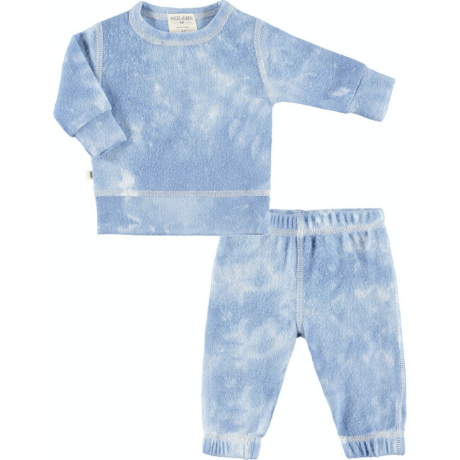 Baby Tie Dye Loungewear Set, Blue Paige Lauren Pants
