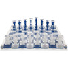 Acrylic Chess Set with White and Dark Blue Pieces - Games - 1 - thumbnail