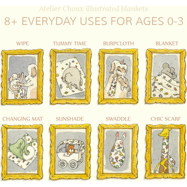 *Exclusive* Swaddle & Bib Gift Set, Atelier Choux's Paris - Bibs - 7