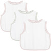 Apron Bib Gift Set, Blossom Pink & French Grey - Bibs - 1 - thumbnail