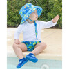 Reusable Swim Diaper & Rashguard Set, Royal Blue Turtle Journey - Swim Trunks - 4 - thumbnail
