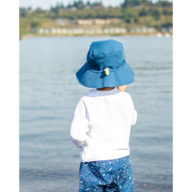 Reusable Swim Diaper & Sun Hat Set, Navy Octopus - Mixed Accessories Set - 4