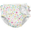 Reusable Swim Diaper & Sun Hat Set, White Wildflowers - Mixed Accessories Set - 2