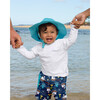 Reusable Swim Diaper & Sun Hat Set, Gray Undersea - Mixed Accessories Set - 4