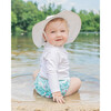 Reusable Swim Diaper & Sun Hat Set - Light Aqua Swan - Mixed Accessories Set - 4 - thumbnail
