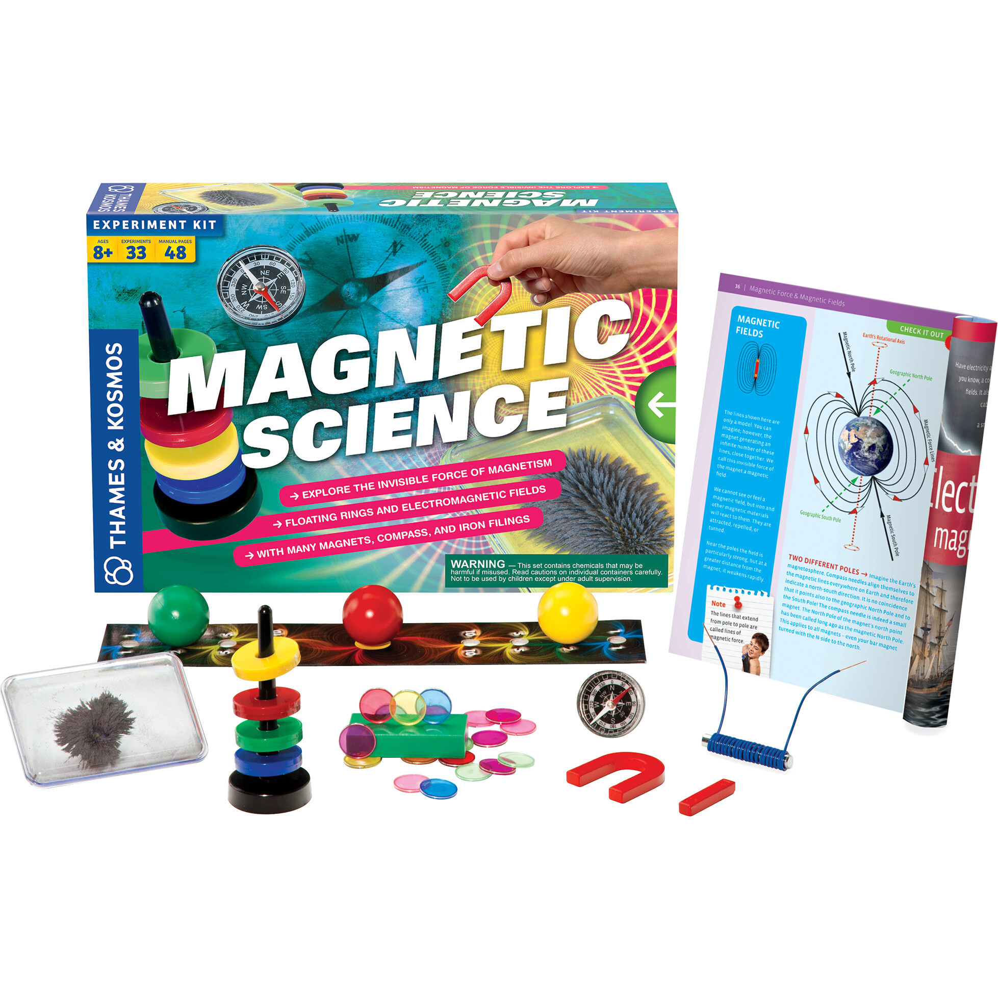 Details about   Thames & Kosmos Magnetic Science33 STEM ExperimentsAges 8+Learn Abou...