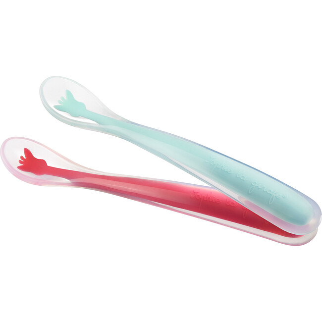 Set of 2 Sophie Silicone Baby Spoons