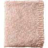 Organic Cotton Slub Knit Throw, Blush - Throws - 1 - thumbnail