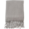 Organic Cotton Essential Knit Throw, Grey - Throws - 1 - thumbnail