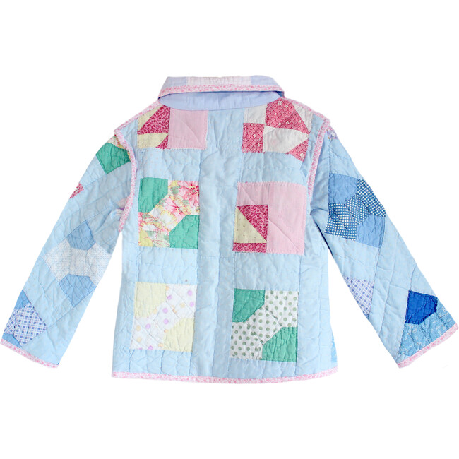*Exclusive* Powder Blue Patch Vintage Quilt Jacket - 4Y - Jackets - 2