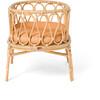 Rattan Doll Crib, Natural/Clay - Doll Accessories - 2