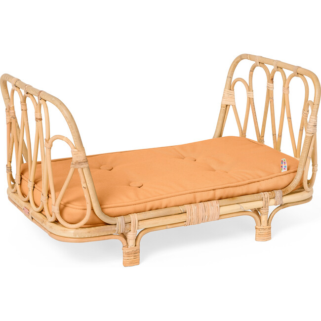 Rattan Doll Day Bed, Natural/Clay