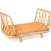 Rattan Doll Day Bed, Natural/Clay - Doll Accessories - 1 - thumbnail