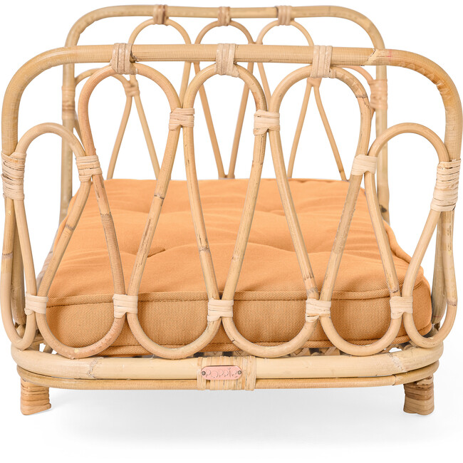 Rattan Doll Day Bed, Natural/Clay