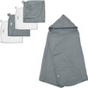 Organic Cotton Bath Set, Gray - Towels - 1 - thumbnail